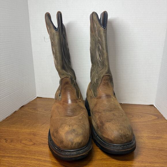 Laredo Western Cowboy Waterproof Boots Men SZ 10 Cheyenne 68112 Leather Hammer main image 5